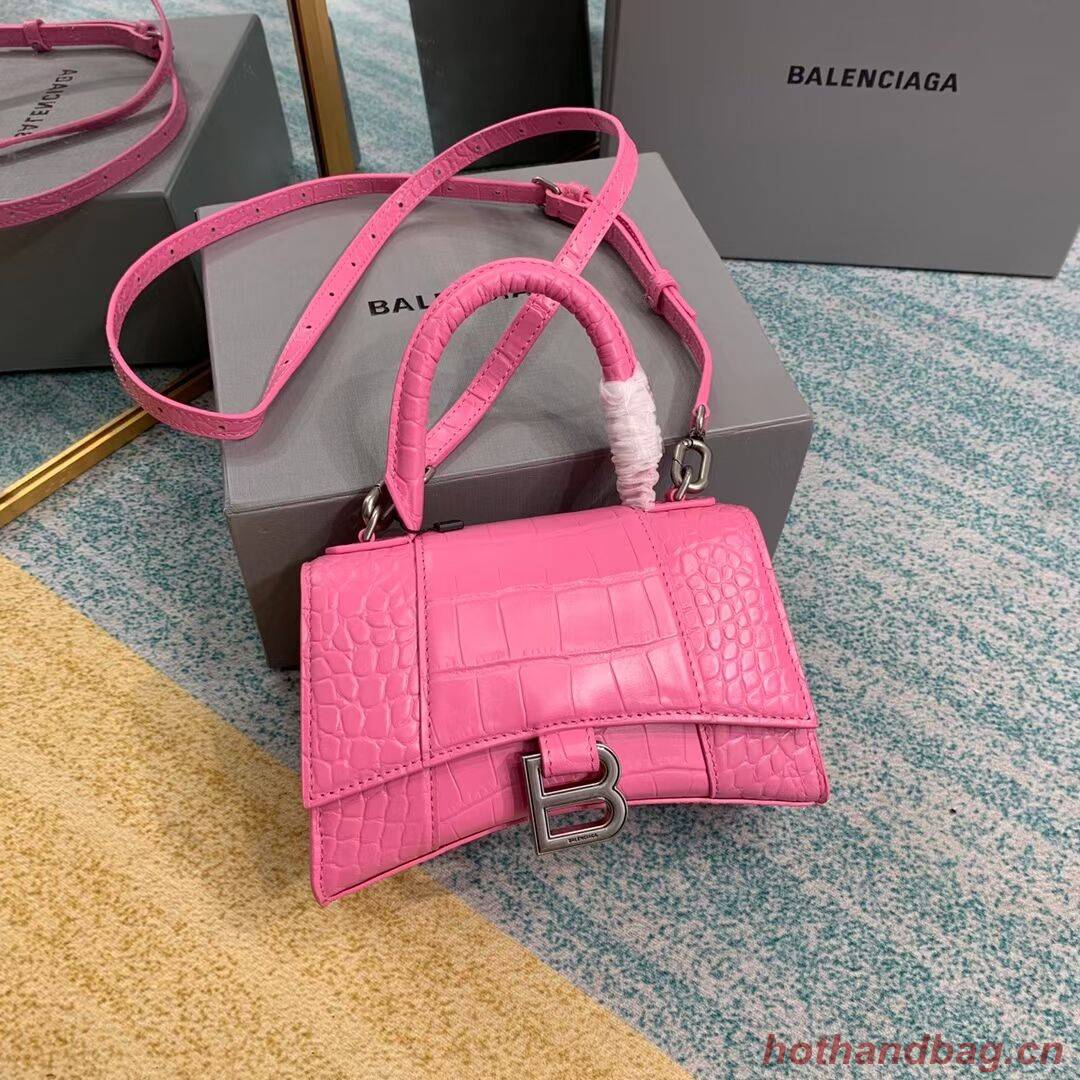 Balenciaga Hourglass XS Top Handle Bag 28331S pink