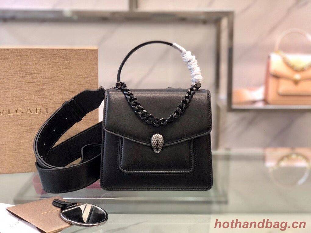 Bvlgari Serpenti Forever leather small crossbody bag B210762 black