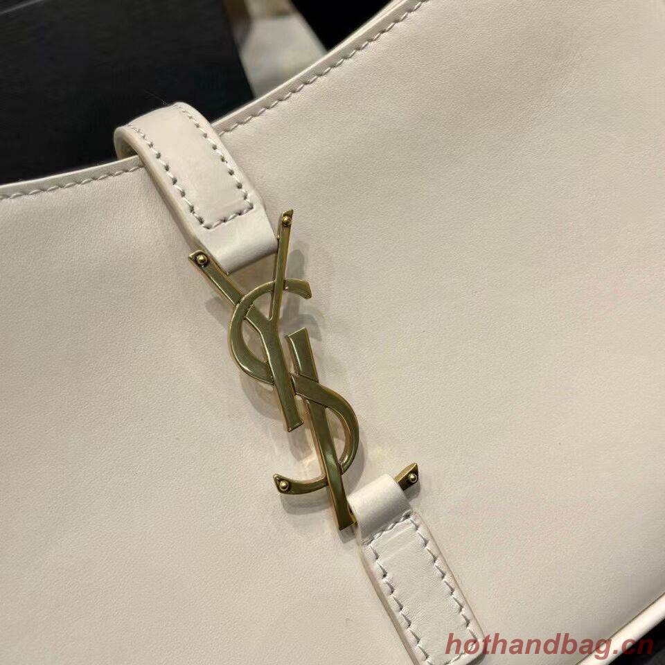 YSL TOP HANDLE BAG IN SHINY LEATHER Y687228 white