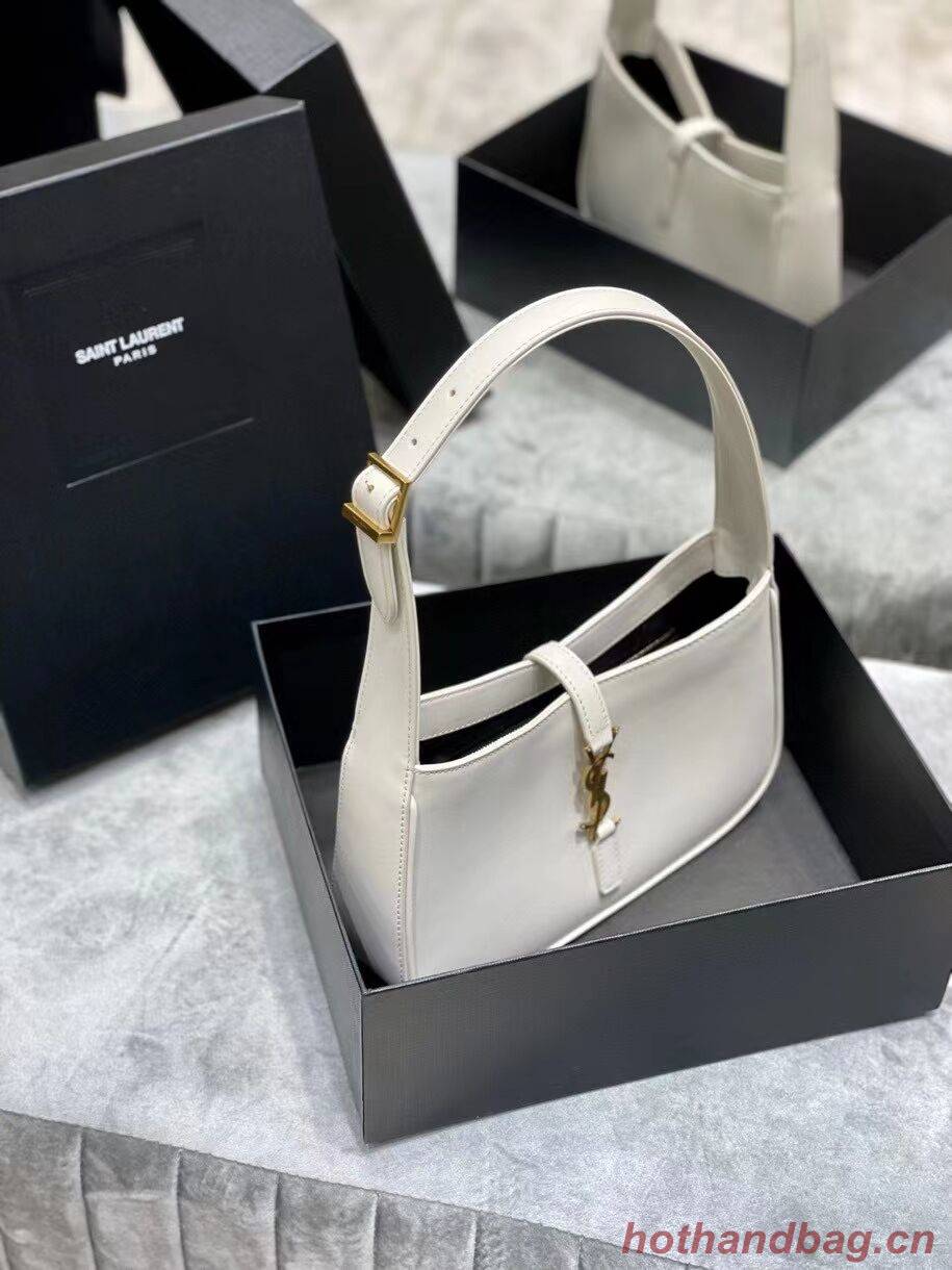 YSL TOP HANDLE BAG IN SHINY LEATHER Y687228 white