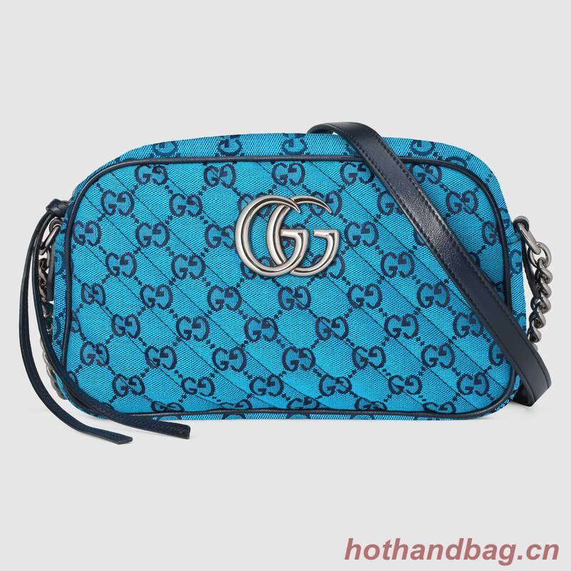 Gucci GG Marmont Multicolor small shoulder bag 447632 blue