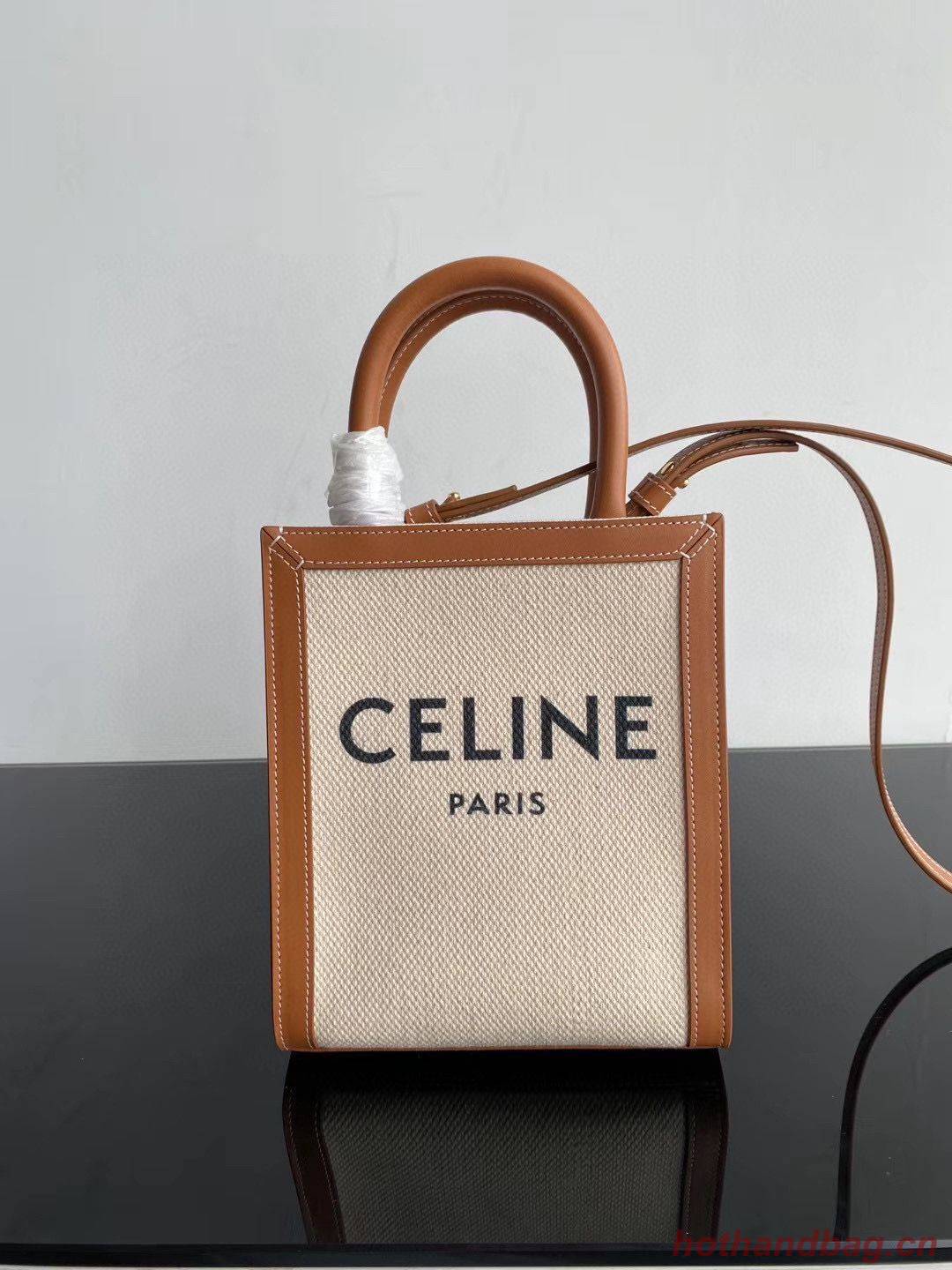 Celine MINI CABAS VERTICAL IN TRIOMPHE CANVAS CL01541 Brown