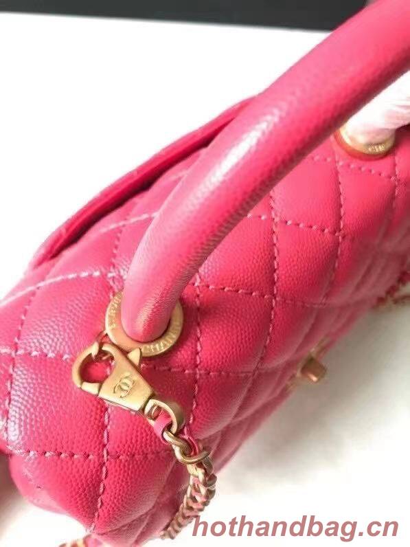 Chanel flap bag with top handle A92990 Rose