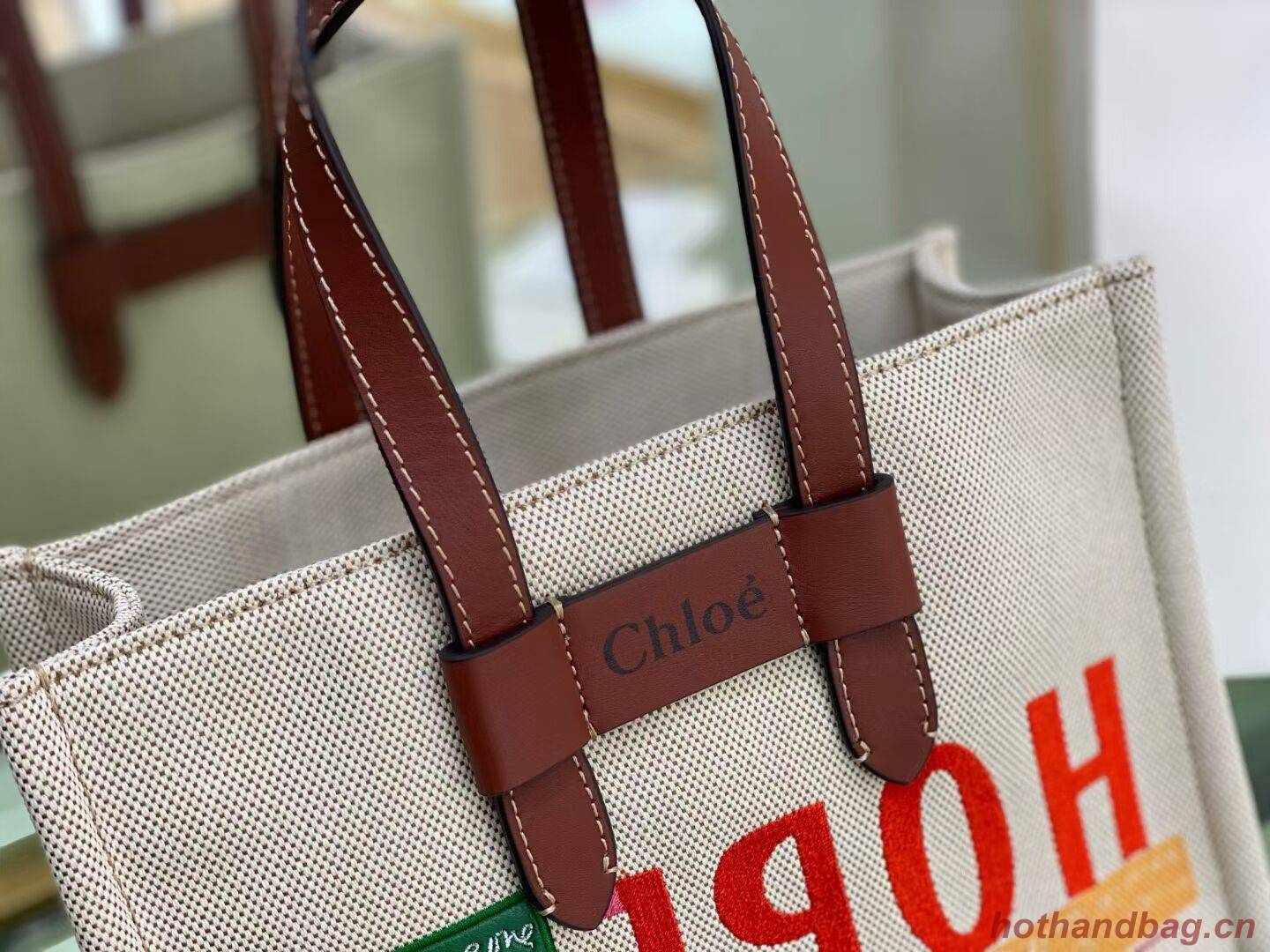 Chloe Cloth & leather 6C013 brown