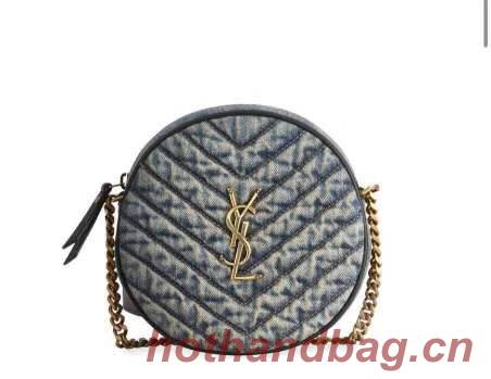 Yves Saint Laurent DENIM POCHETTE Bag Y621333 apricot