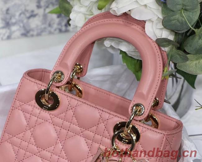 LADY DIOR MY ABCDIOR BAG Cannage Lambskin M0538O pink