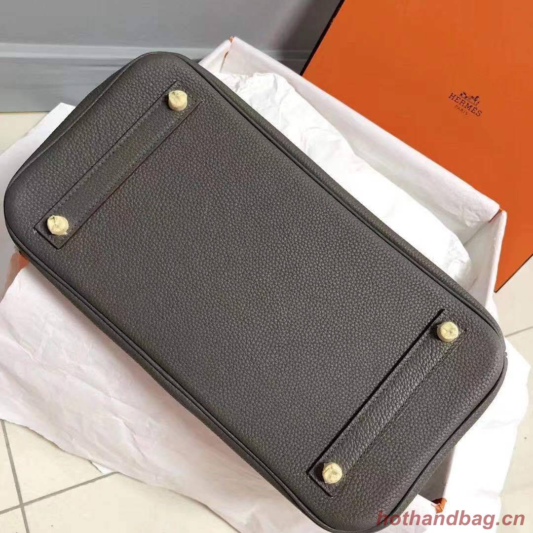 Hermes Birkin Bag Original Leather 35CM 17825 Tinware Grey 