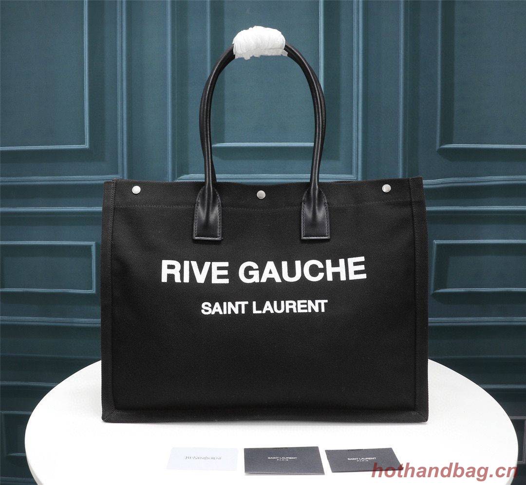 Yves Saint Laurent Rive Gauche Tote Shopping Bag 59929 Black