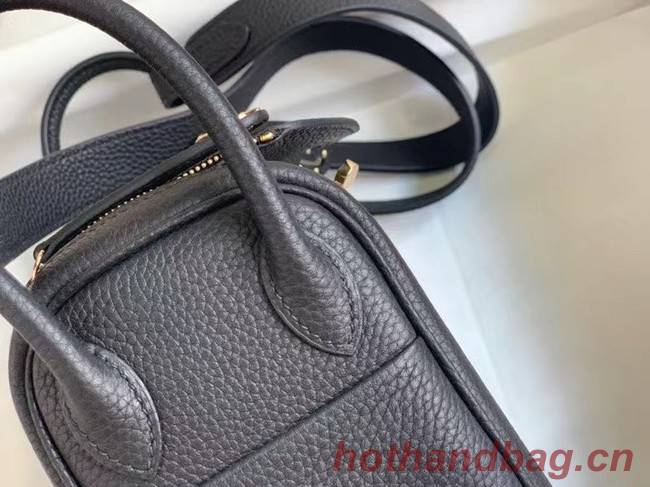 Hermes mini Lindy Original Togo Leather Bag OLD19 black