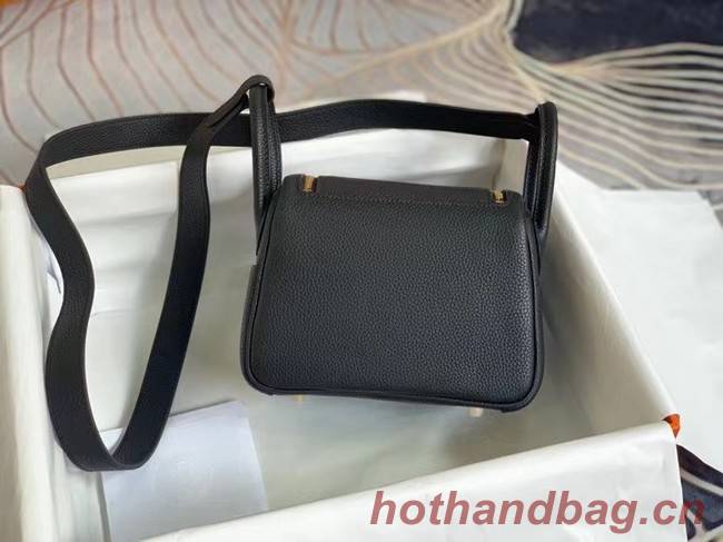 Hermes mini Lindy Original Togo Leather Bag OLD19 black