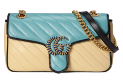 Gucci GG Marmont small shoulder bag 443497 Pastel blue