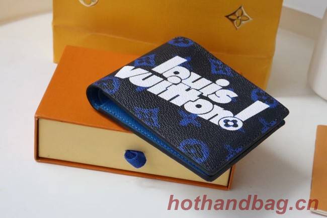 Louis Vuitton MULTIPLE WALLET M80850 blue