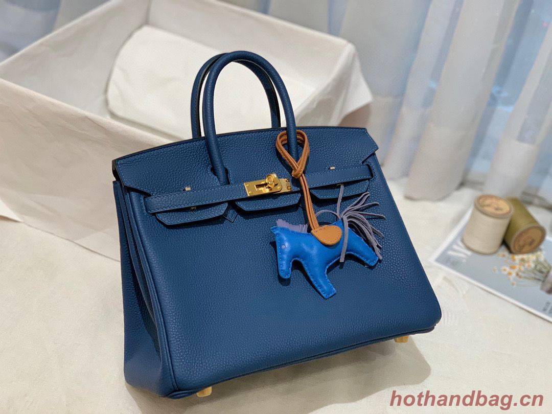 Hermes Birkin 25CM Togo Bag Original Leather H25E Dark Blue