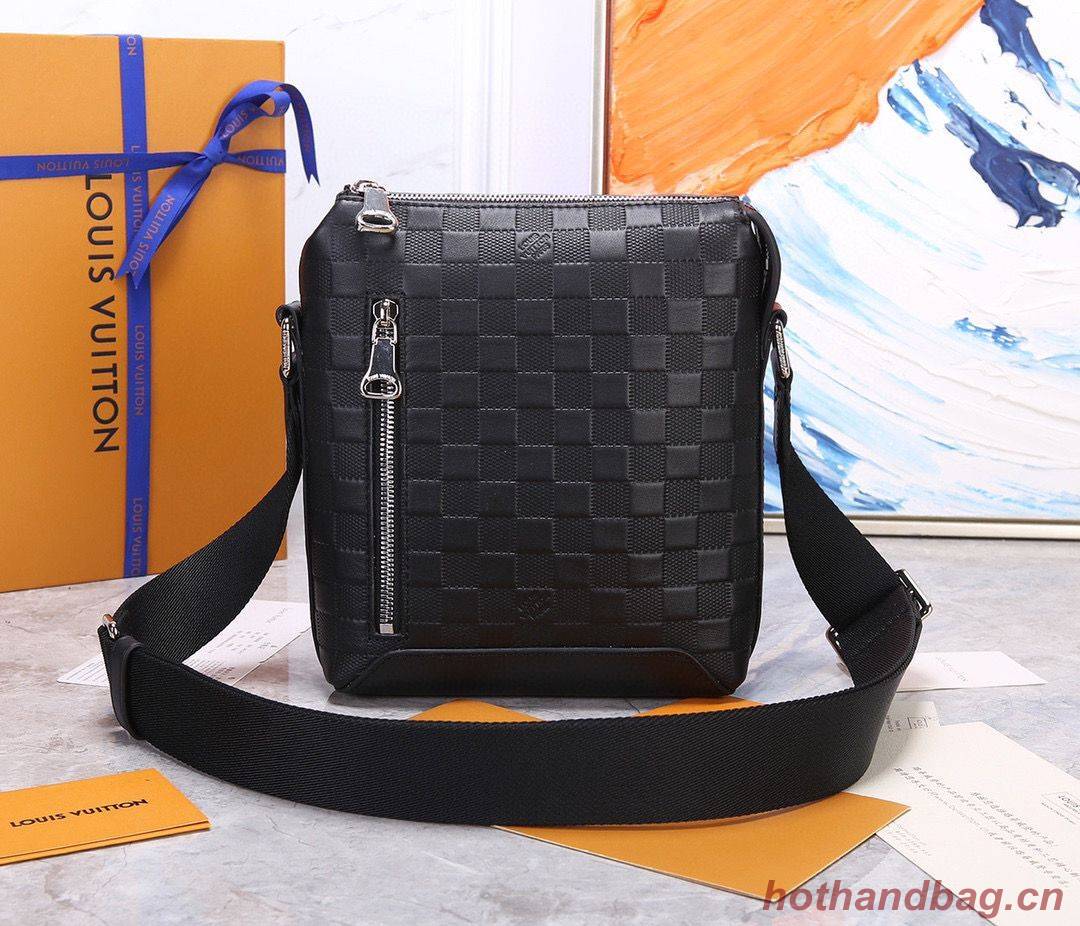 Louis Vuitton Discovery Messenger BB Original Leathe Bag N42418 Black