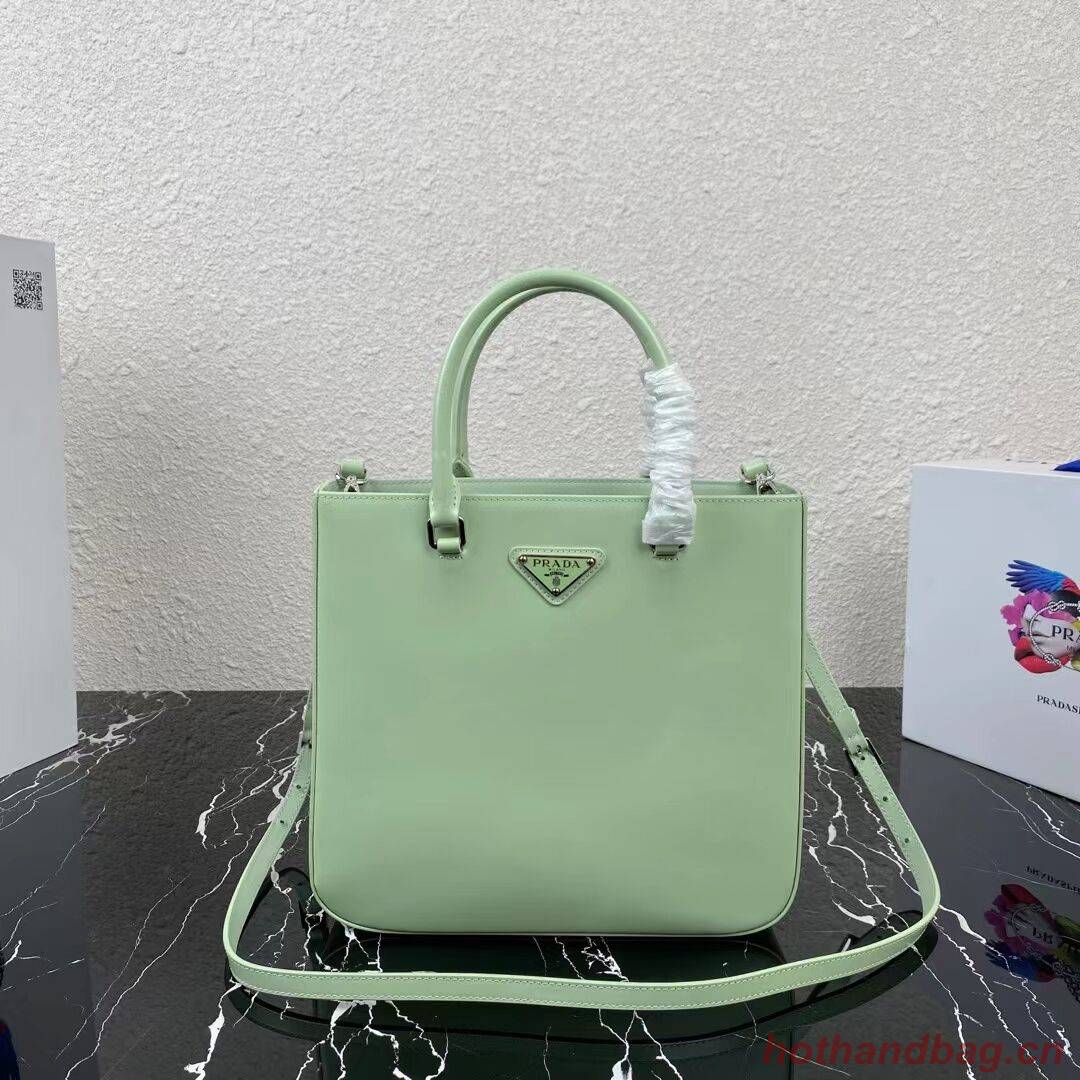 Prada brushed leather tote 1BA330 light green