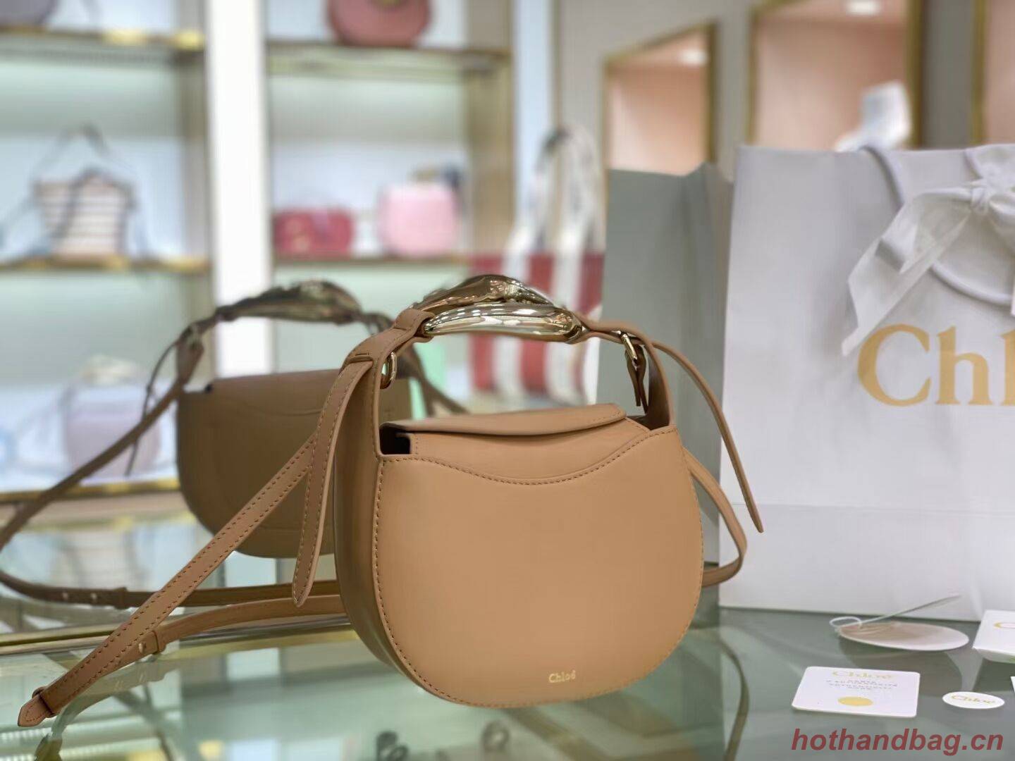 Chloe Original Calfskin Leather Bag 3S1350 Apricot