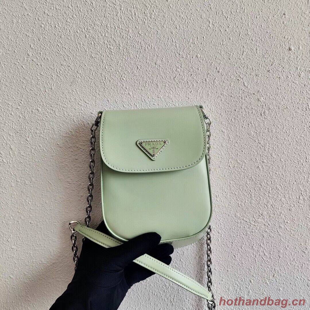 Prada Brushed leather mini-bag 1BH185 light green