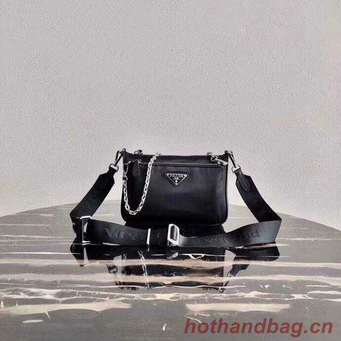 Prada Brushed leather small bag 2BH168 black