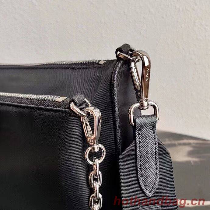 Prada Brushed leather small bag 2BH168 black