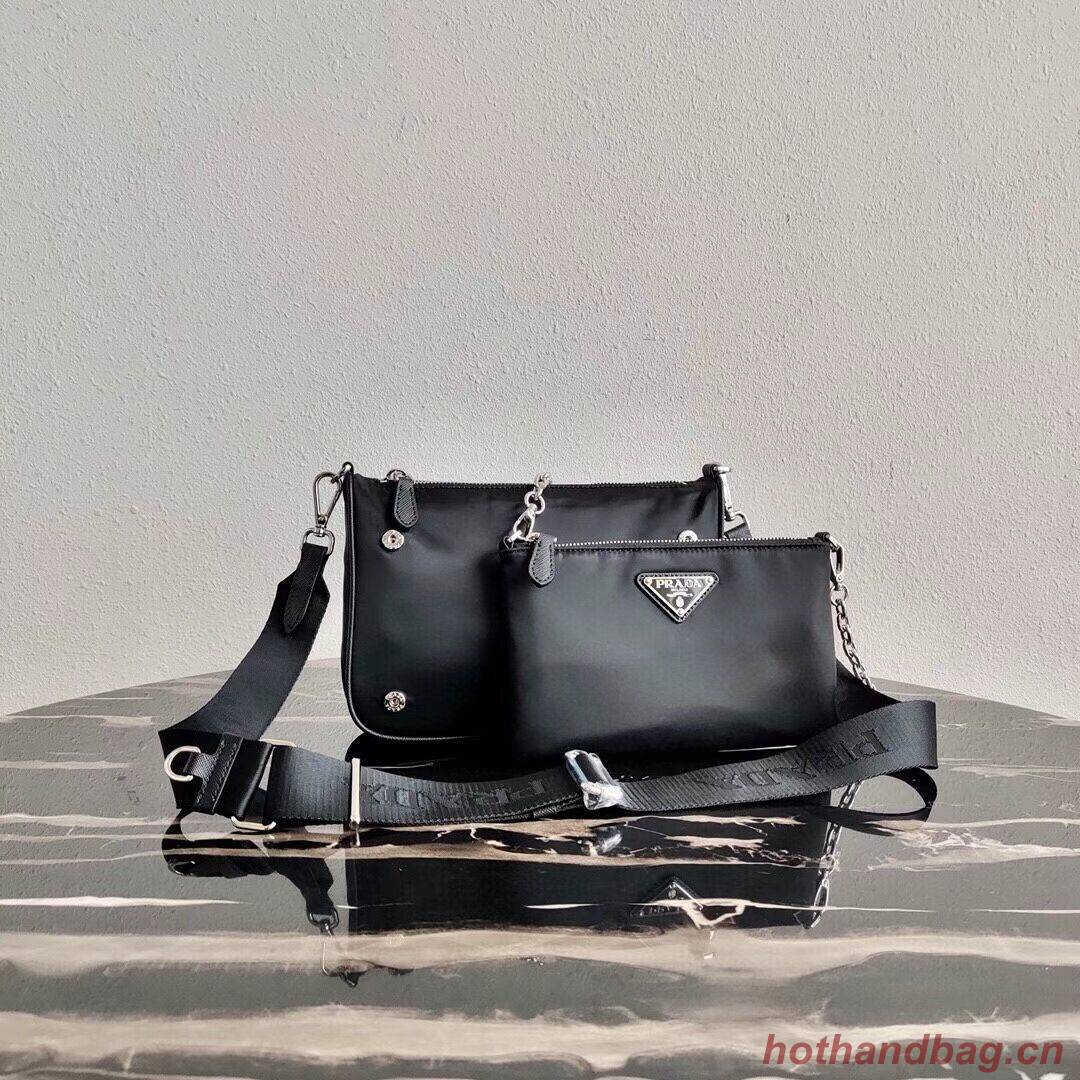 Prada Brushed leather small bag 2BH168 black