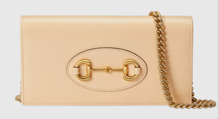 Gucci Horsebit 1955 wallet with chain 621892 Beige