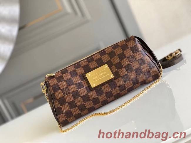 Louis Vuitton Original Damier Ebene Canvas Eva Clutch N55213