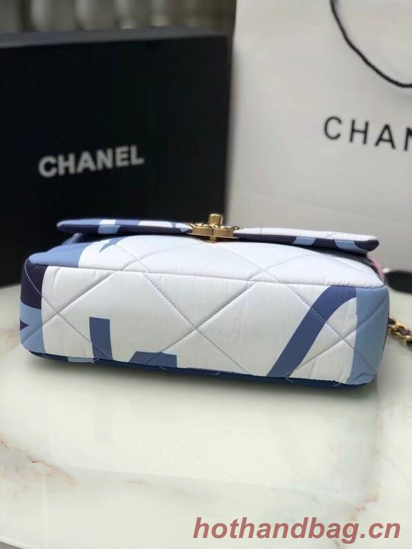 Chanel 19 flap bag AS1160 blue