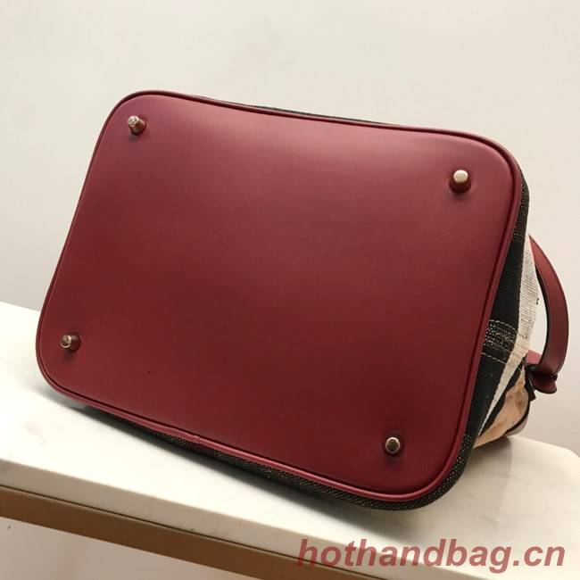 BurBerry Leather Shoulder Bag 3982 Burgendy