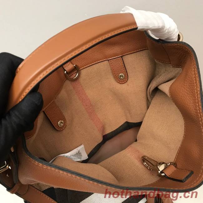 BurBerry Leather Shoulder Bag 3982 brown