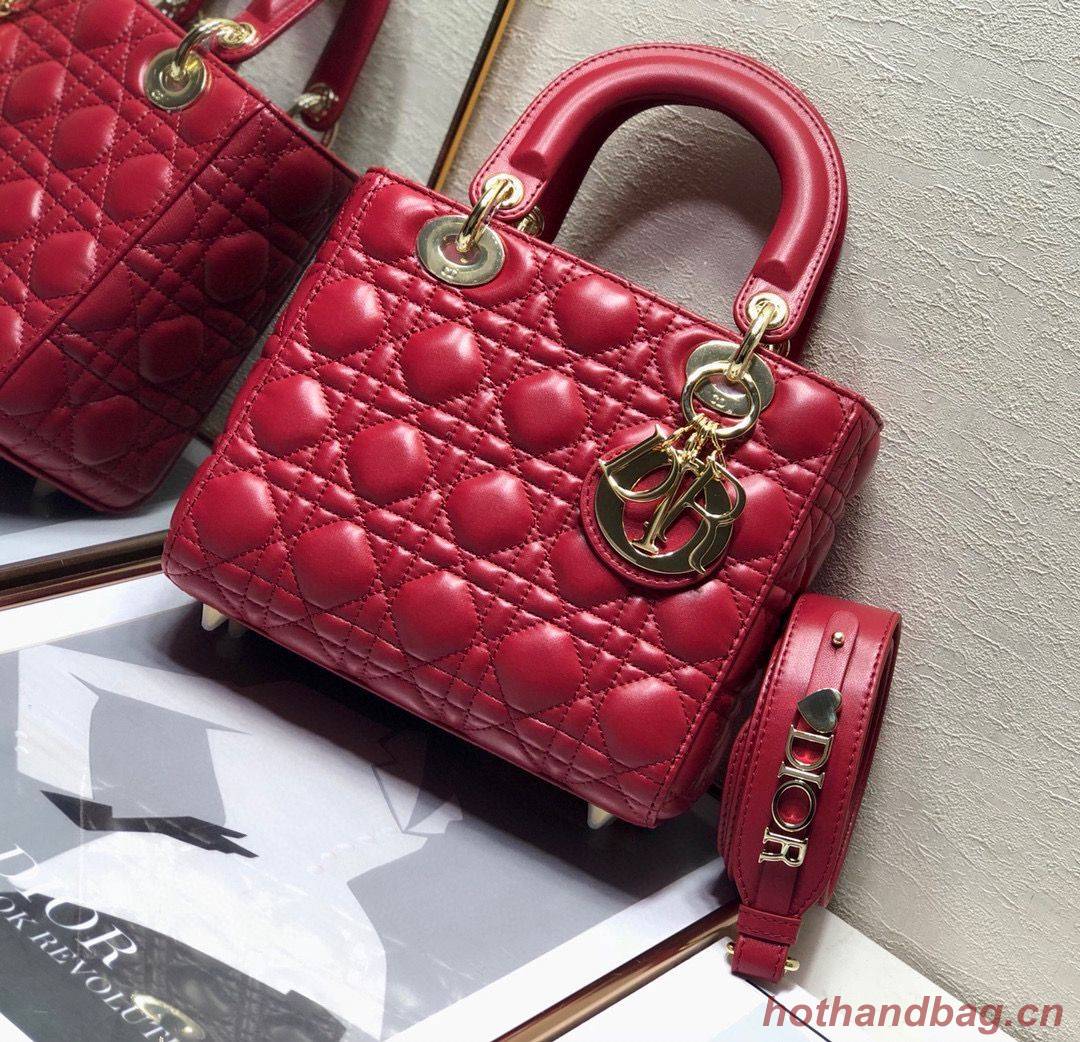 LADY DIOR MY ABCDIOR BAG Cannage Lambskin M0538O Red