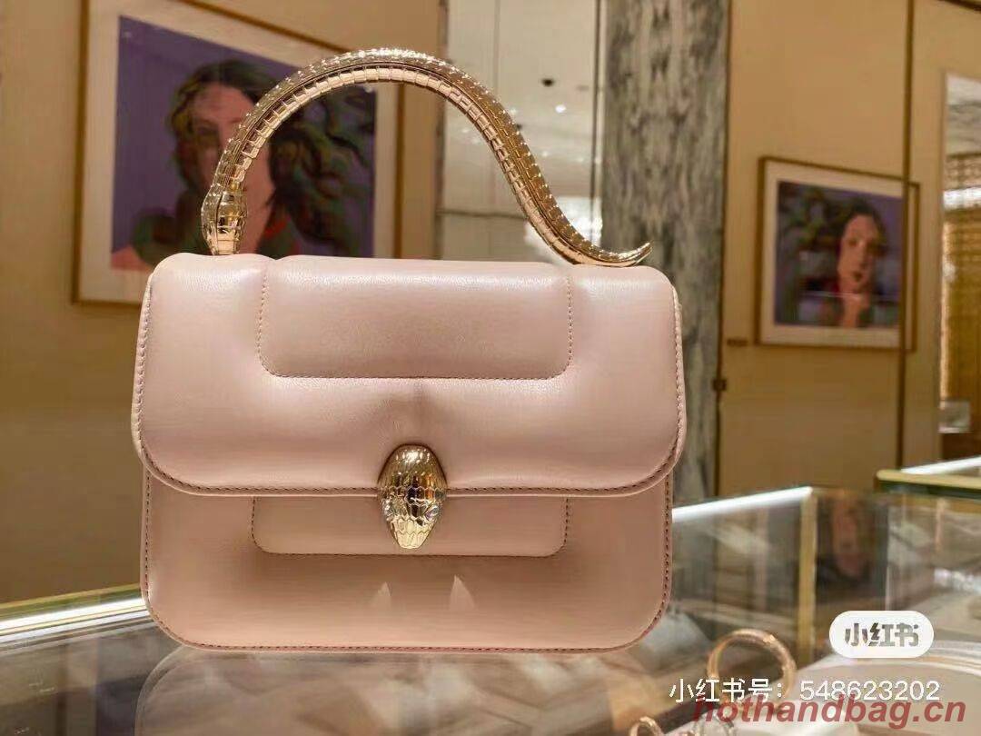 Bvlgari Serpenti Forever leather small crossbody bag B209107 pink