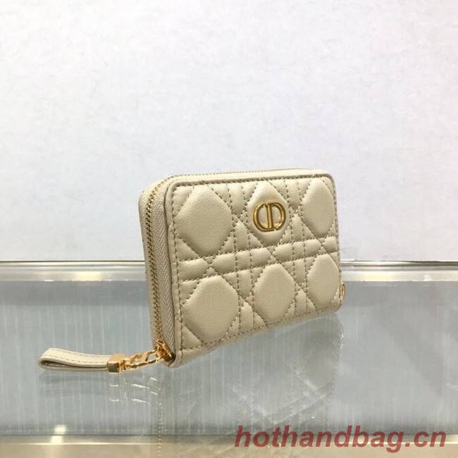 LADY DIOR LOTUS WALLET CANNAGE LAMBSKIN S502 Beige