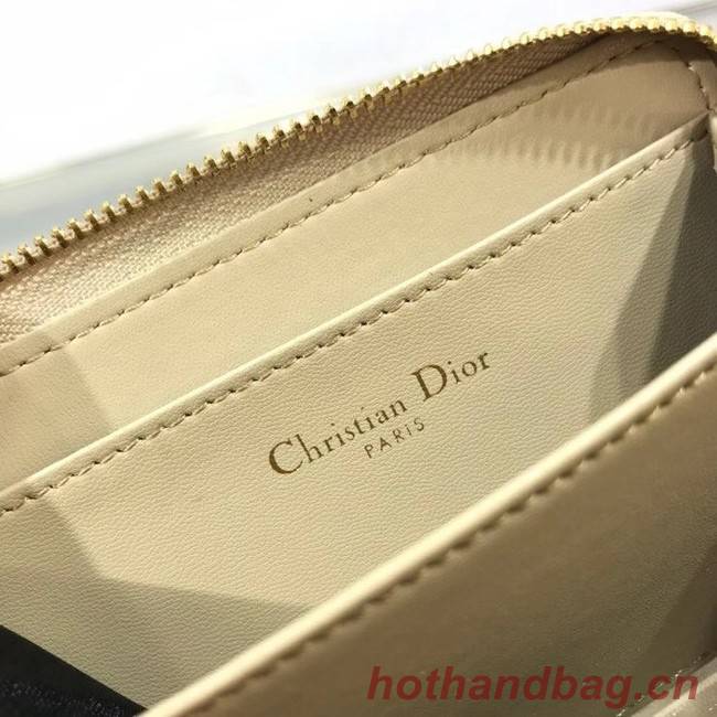 LADY DIOR LOTUS WALLET CANNAGE LAMBSKIN S502 Beige