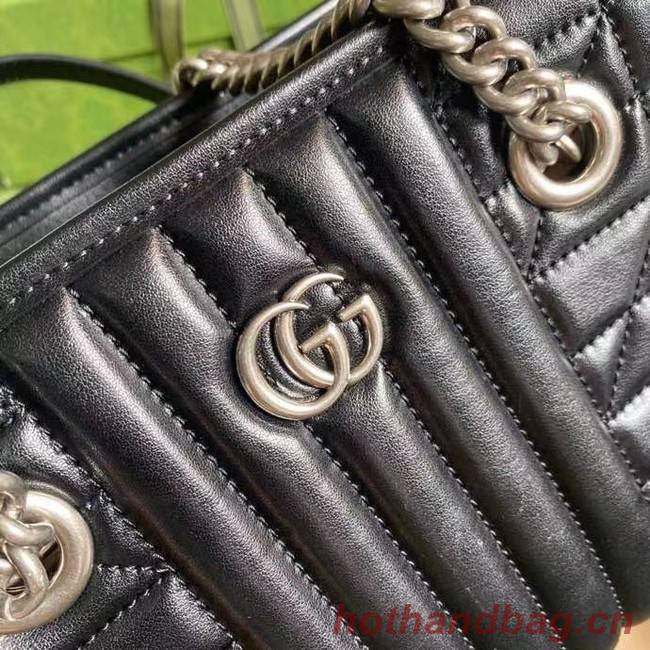 Gucci small leather shoulder bag 681483 black