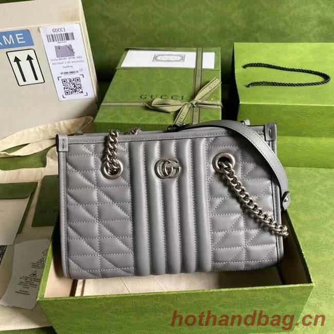 Gucci small leather shoulder bag 681483 grey