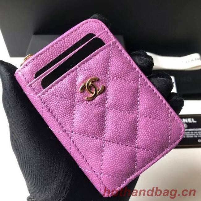 Chanel card holder Calfskin AP1650 Lavender