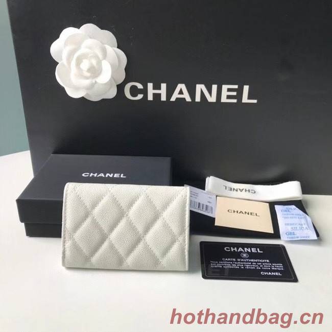 Chanel card holder Calfskin AP1966 white