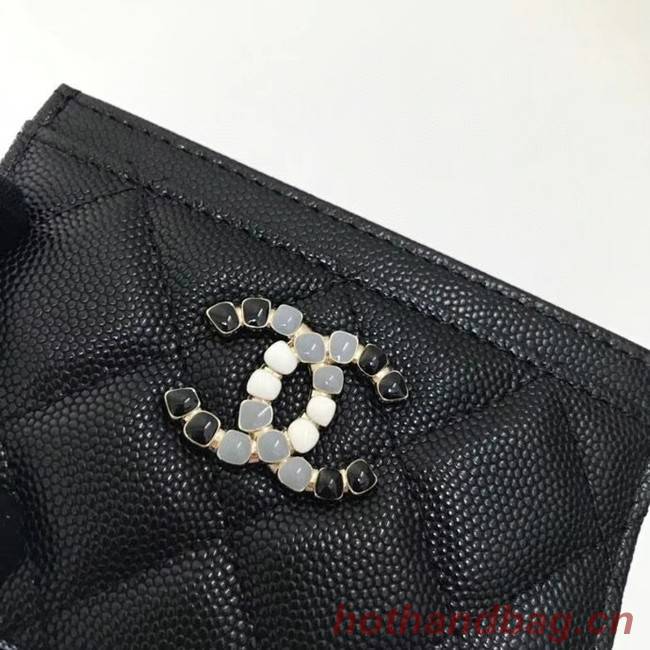 Chanel card holder Calfskin AP2039 black