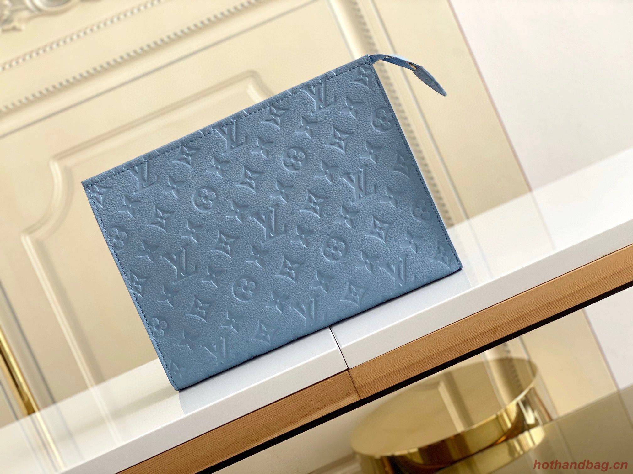 Louis Vuitton Monogram Eclipse POCHETTE Voyage M45665 Blue