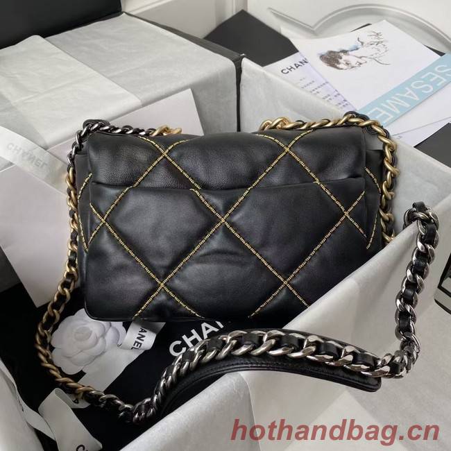 Chanel 19 flap bag AS1160A black