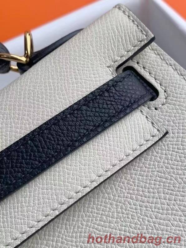 Hermes Original Epsom Leather KEL2578 white&black