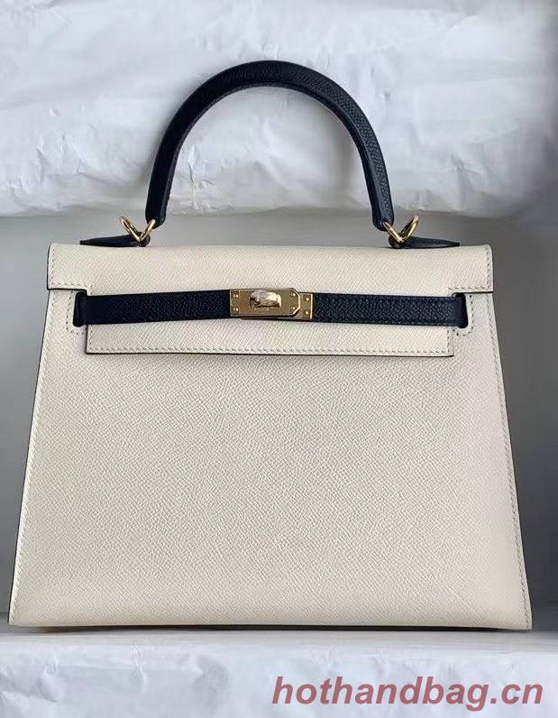 Hermes Original Epsom Leather KEL2578 white&black