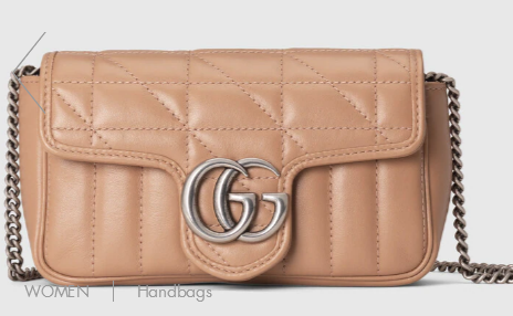 Gucci GG Marmont super mini bag 476433 Rose beige