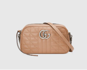 Gucci GG Marmont small shoulder bag 447632 Rose beige