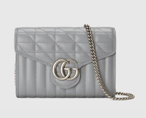 Gucci GG Marmont matelasse mini bag 474575 gray