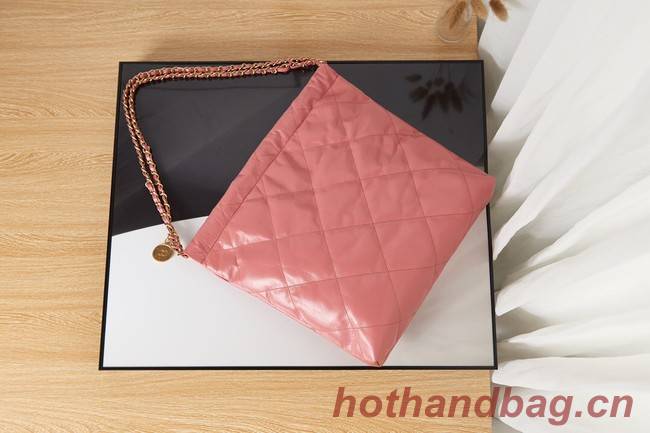 Chanel SHOPPING BAG Calfskin & Gold-Tone Meta AS3261 pink