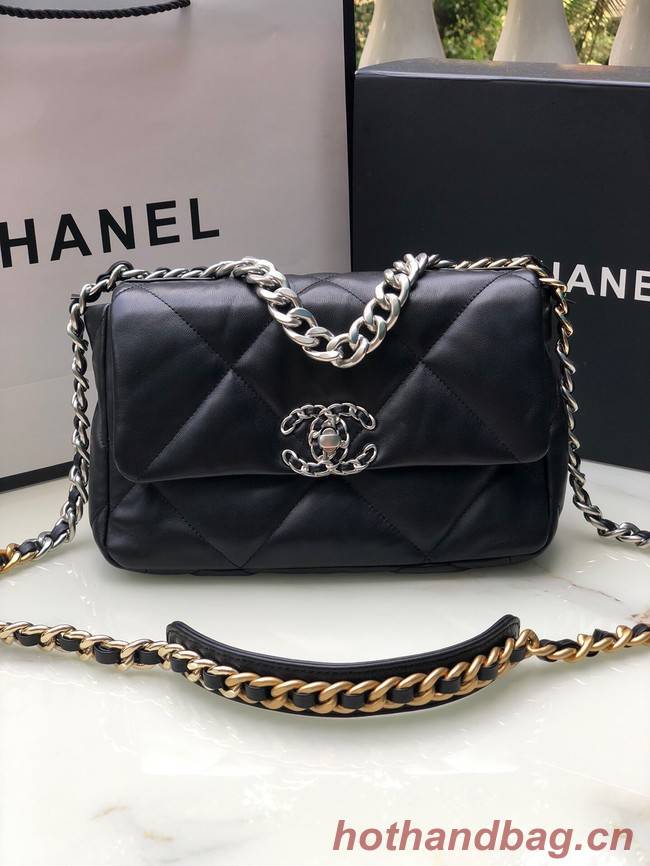 CHANEL Lambskin 19 Flap Bag AS1160 black