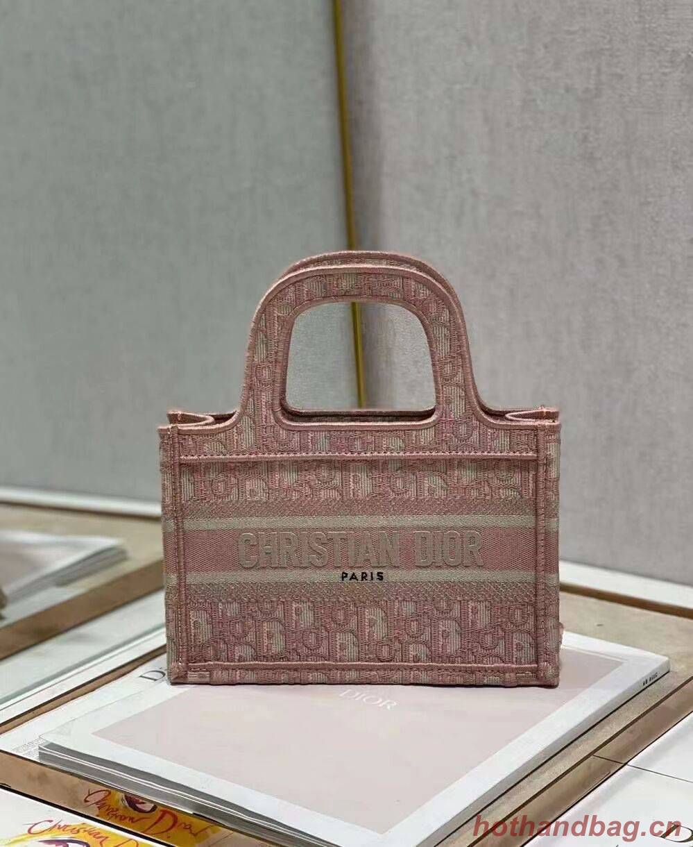 DIOR BOOK mini TOTE Embroidery C1783-2 pink