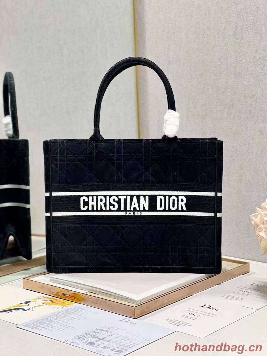 SMALL DIOR BOOK TOTE Velvet C1287-5 black