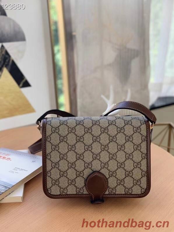 Gucci Mini shoulder bag with Interlocking G 671620 Brown 